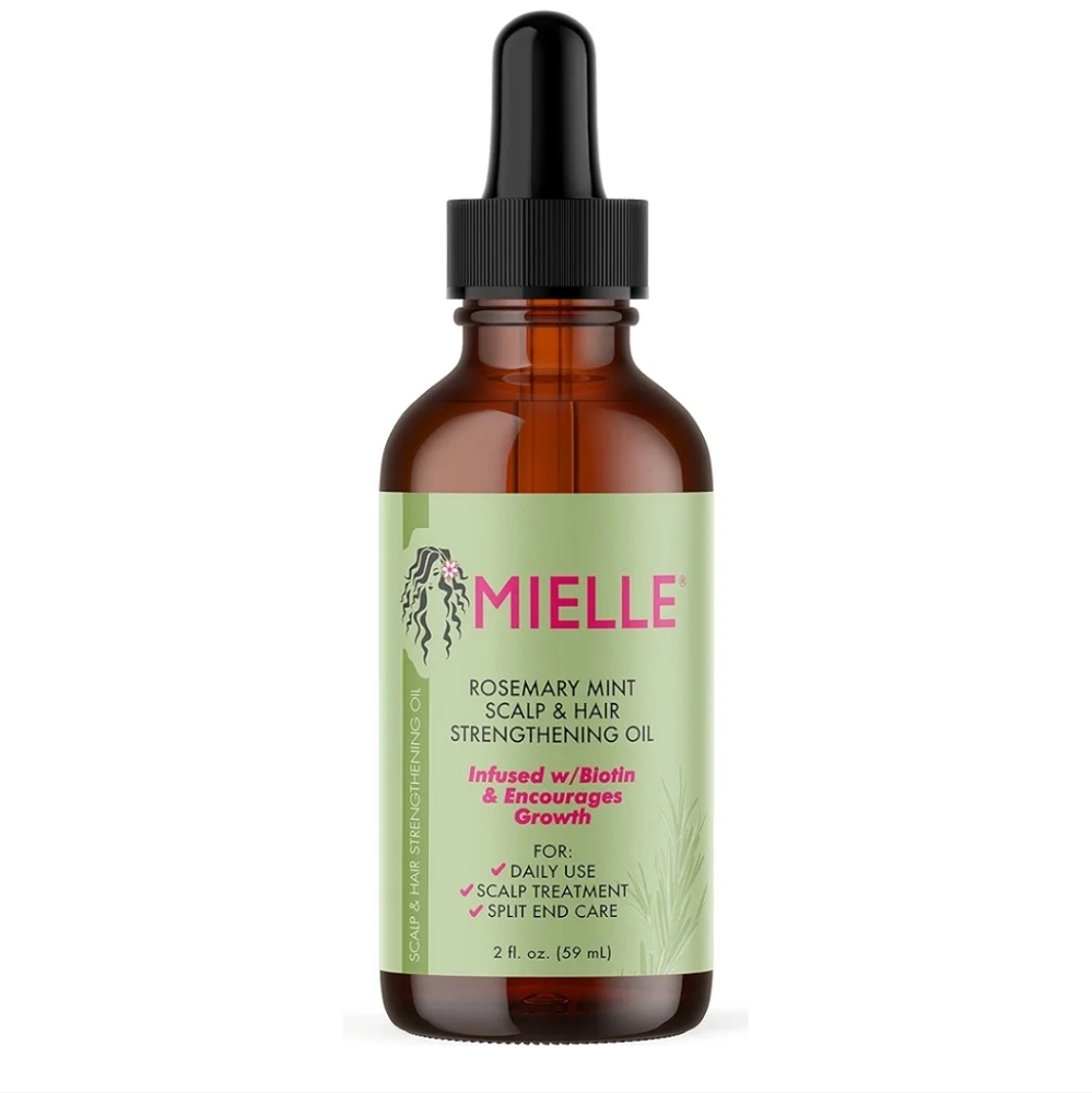 Mielle Rosemary Mint Scalp & Hair Strengthening Oil - Brown and Black